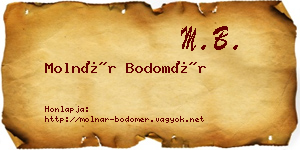 Molnár Bodomér névjegykártya